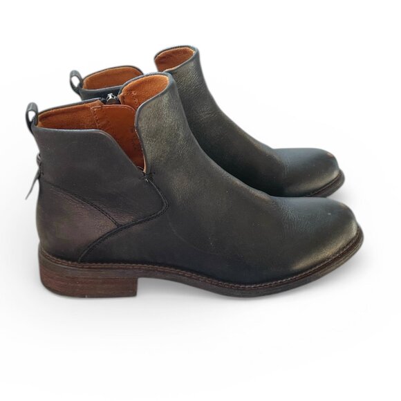 Franco Sarto Shoes - Franco Sarto Black Leather Hyla Ankle Boots Size 7.5